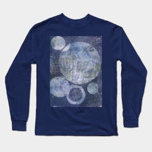 Blue Cosmos Monoprint Long Sleeve T-Shirt